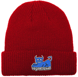 Toy Machine Devil Cat Dock BEANIE Red