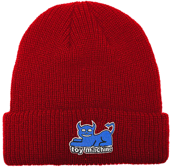 Toy Machine Devil Cat Dock BEANIE Red