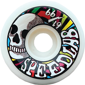 Speedlab Artist Series Jay Kelly 61mm 99a White Longboard Wheels (Set of 4)