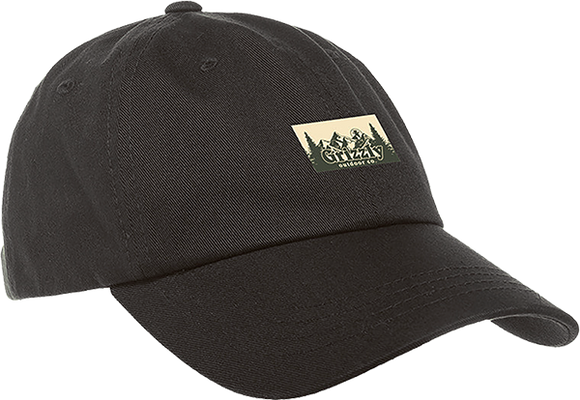 Grizzly Night Hike Dad Skate HAT - Adjustable Black 