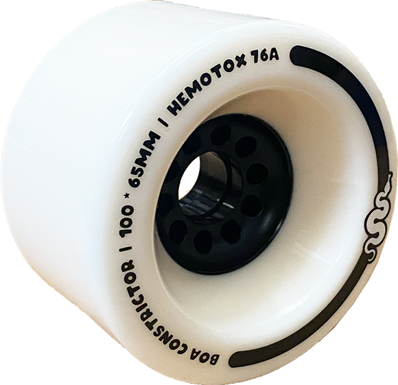 Boa Constrictor 100mm 76a White Longboard Wheels (Set of 4)