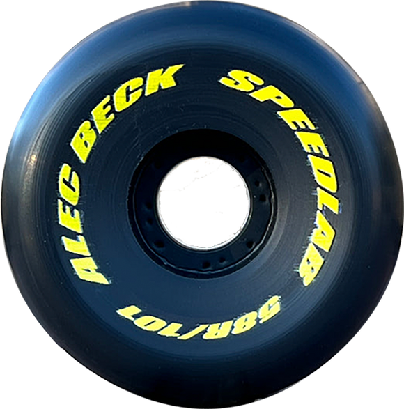 Speedlab Alec Beck Pro 58mm 101a Black/Yellow Skateboard Wheels (Set of 4)