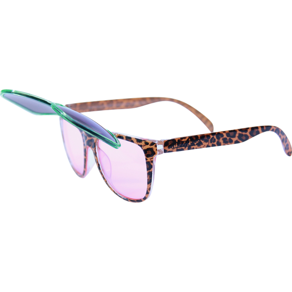 Happy Hour Sunglasses Flip Ups Leopard Pajama Party