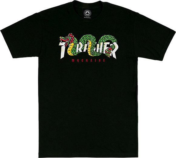 Thrasher Aztec T-Shirt - Size: SMALL Black