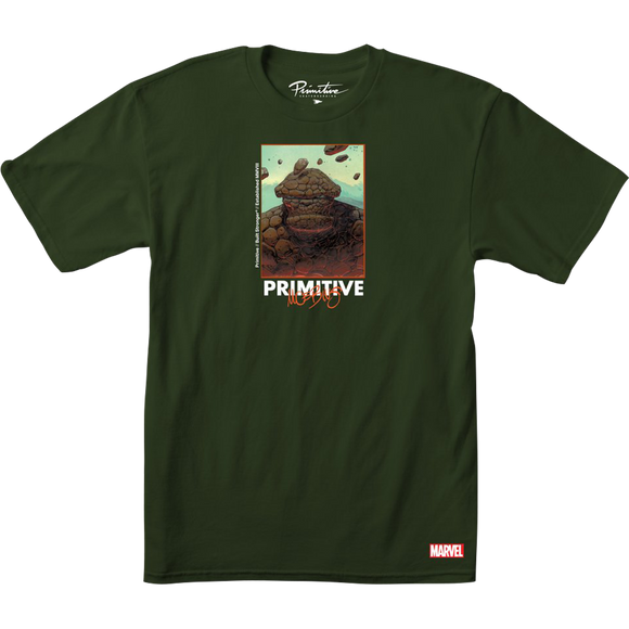 Primitive Marvel The Thing Short Sleeve T-Shirt - Size: SMALL Military Green