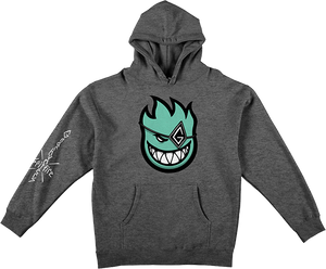 Spitfire Gnarhunters Bighead Hooded Sweatshirt - SMALL Charcoal Heather