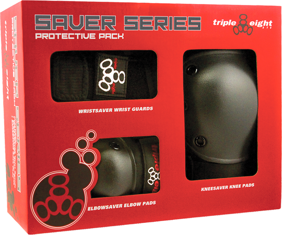 Triple 8 Saver 3/Pk Pads Junior Knee/Elbow/Wrist