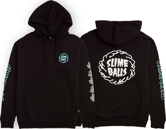 Slime Balls Mono Splat Hooded Sweatshirt - SMALL Black