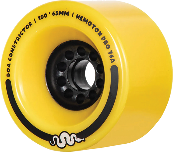 Boa Constrictor Race 100mm 76a Yellow Longboard Wheels (Set of 4)