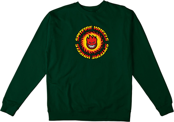 Spitfire OG Fireball Crew Sweatshirt - SMALL Dk.Green