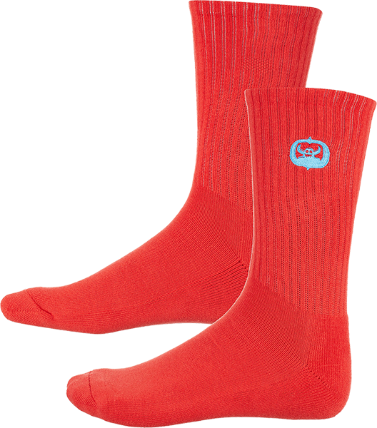 Toy Machine Matokie Emb. Logo Crew Sock Red - Single Pair 