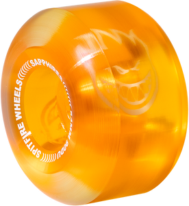 Spitfire Sapphire 90du Cruiser 54mm Clear/Orange Skateboard Wheels (Set of 4)