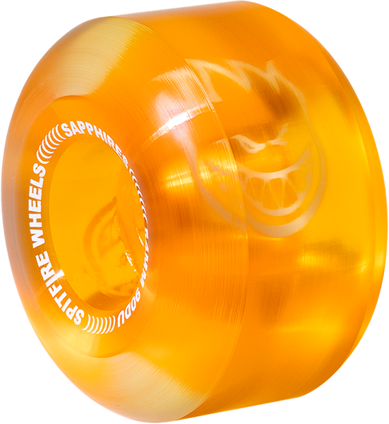 Spitfire Sapphire 90du Cruiser 54mm Clear/Orange Skateboard Wheels (Set of 4)