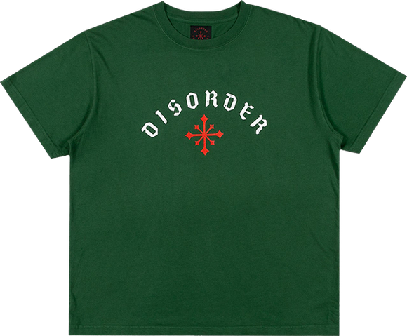 Disorder Arch Logo T-Shirt - Size: LARGE Olive