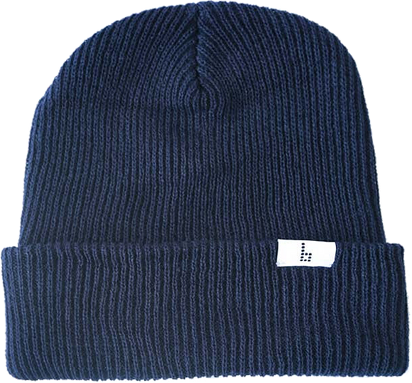 Braille Simple B Slouch BEANIE Navy