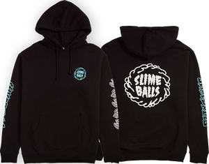 Slime Balls Mono Splat Hooded Sweatshirt - MEDIUM Black