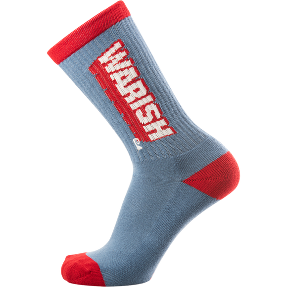 Psockadelic Warish Crew Socks - Blue/Red 