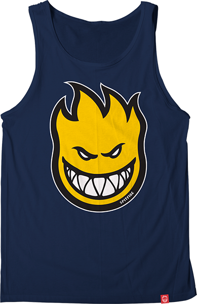 Spitfire Bighead Fill  Tank Top Size: SMALL Navy/Yellow